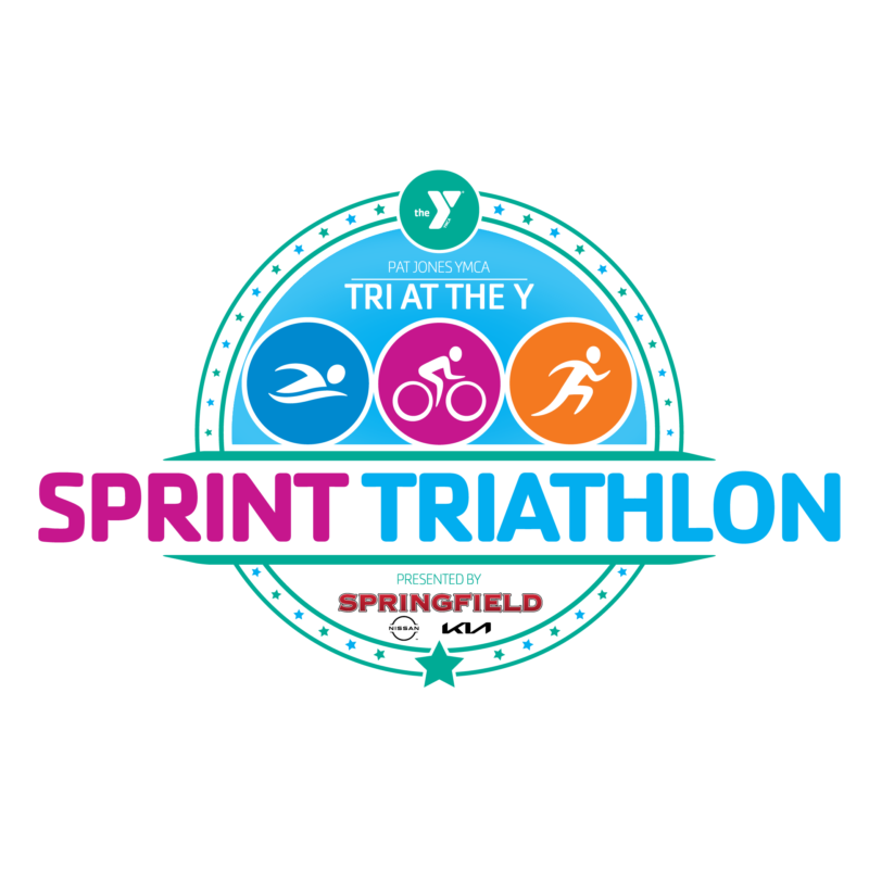 Pat Jones YMCA - Tri At The Y Sprint Triathlon 2023 Logo